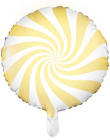Lys Gul Candy Mønstret Folieballong 45 cm