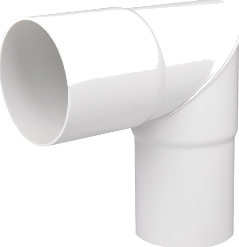 Plastmo albuerør Ø90mm 90° Hvit