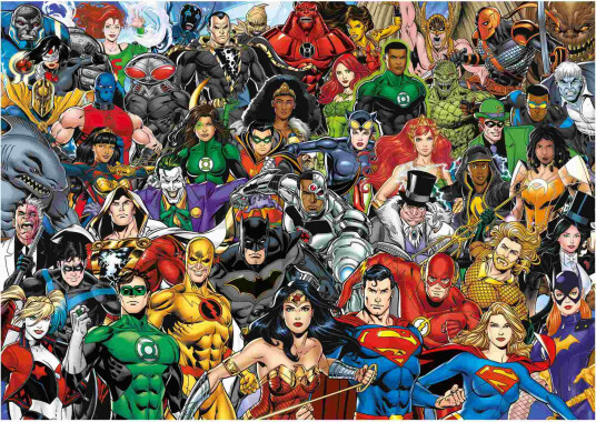 DC Comics Educa Puslespill 1000 Brikker Justice League Figurer