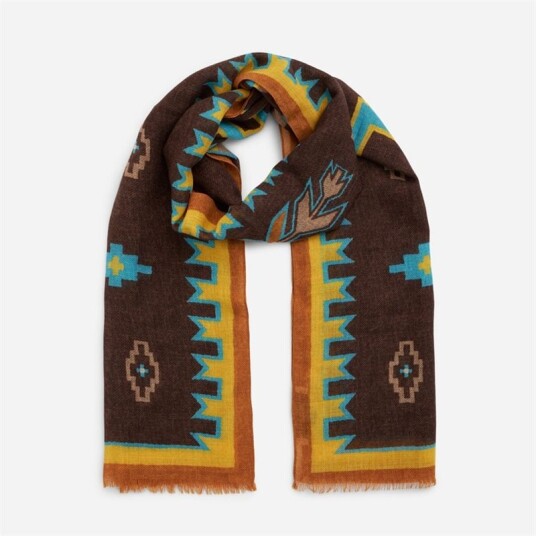 Ferner Jacobsen Scarf Wool - Brown/yellow Brun OS Ferner Jacobsen Scarf Wool - Brown/yellow Brun OS