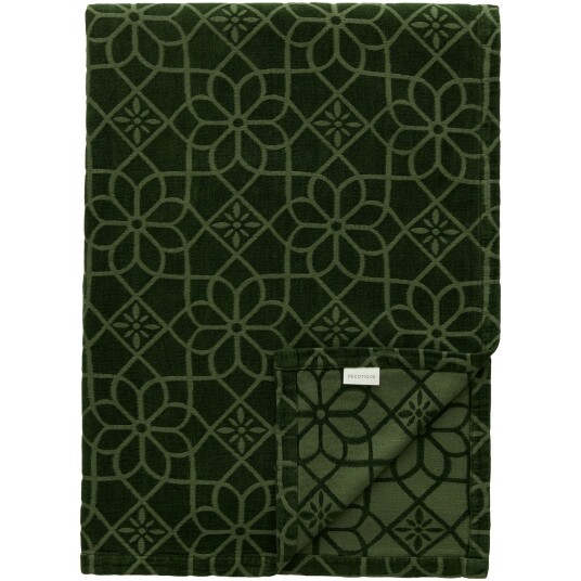 Decotique Juliette Sengeteppe 260x260 cm Mørkegrønn