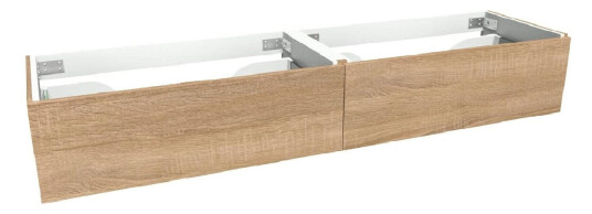 VikingBad Mie Demi Servantskap Slett dobbel - Lys Eik