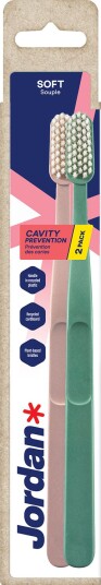 Jordan Clean Smile Care Soft Tannbørster – 2-pak