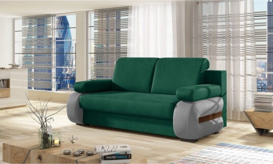 Sofa Eltap Laura 202x79x84 cm Monolith 37 Monolith 84 Grønn Lys grå