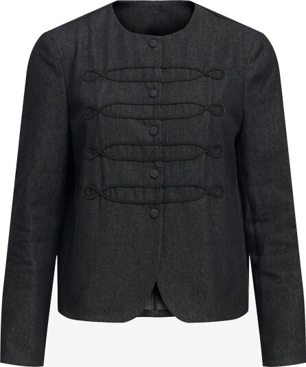 Object Objmarin Re L/S Jacket E Div - DARK GREY DENIM - 42