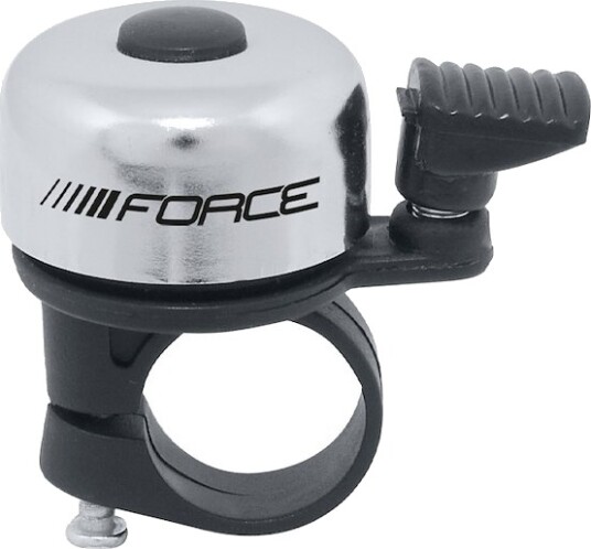 FORCE Mini ringeklokke stål/plastik 22,2mm sølv
