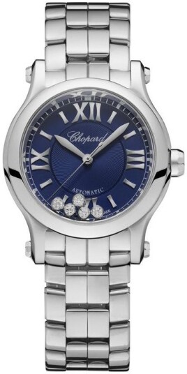 Chopard Dameklokke 278573 3017 Happy Sport Blå/Stål Ø30 mm