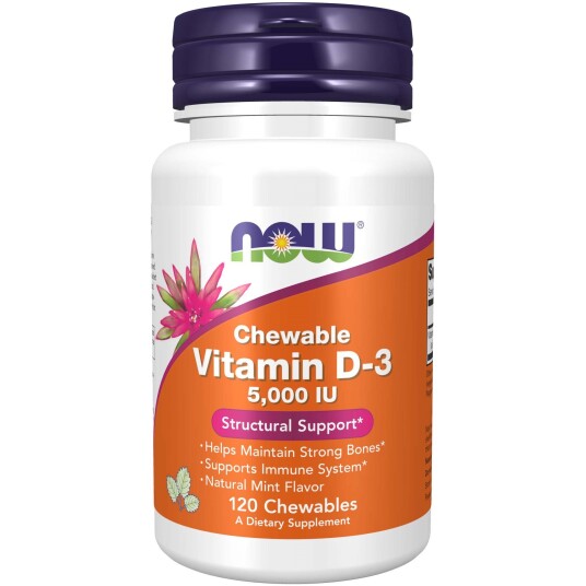 NOW  Vitamin D-3 5000 Iu  120 stk