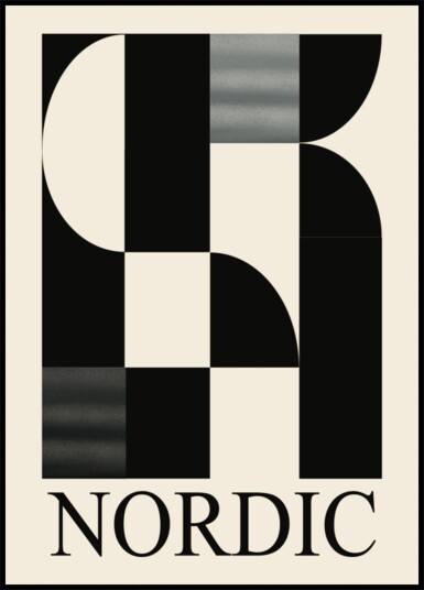 Nordic Geometric Abstract Plakat / 21x30