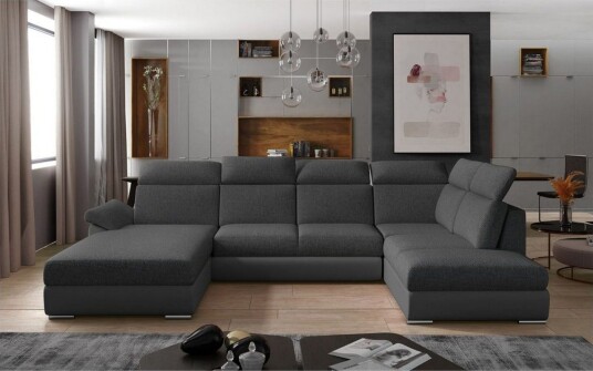 Seksjon Eltap Evanell 336x211x102 cm   Inari 96 Soft 29 Mørk Grå Grå Venstre