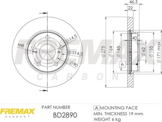 Bremseskive FREMAX BD-2890