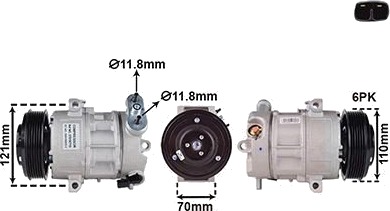 AC-kompressor VAN WEZEL 3701K715