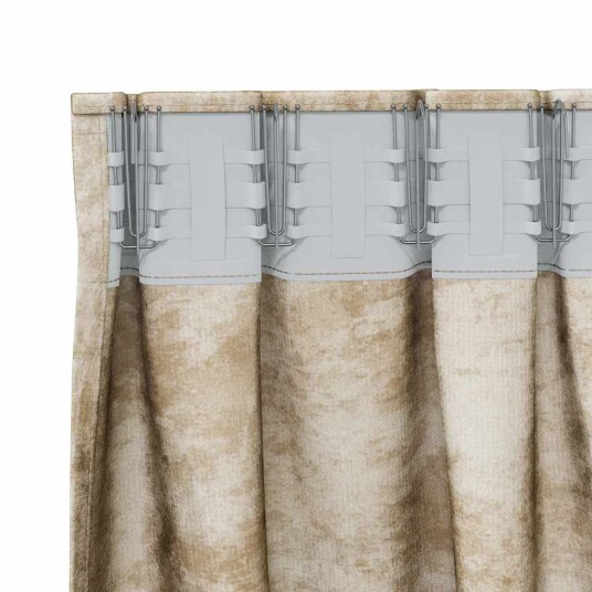 Gardin med gardiner 2 pcs Krem 175 x 140 cm Fløyel