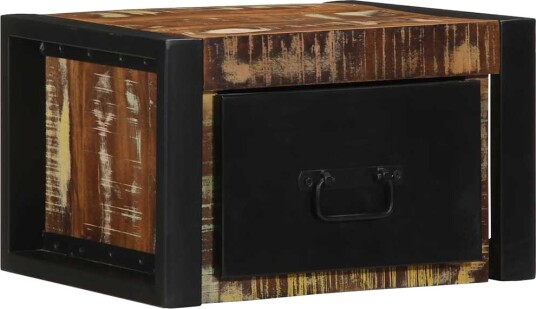  Nattbord flerfarget 40x35x25 cm gjenvunnet heltre