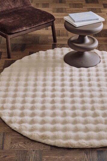 Ellos Home Teppe Byron Round Beige