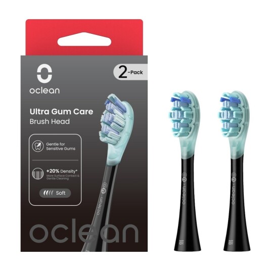 OCLEAN ULTRA GUM CARE BØRSTEHODER 2 STK, SVART OCLEAN ULTRA GUM CARE BØRSTEHODER 2 STK, SVART