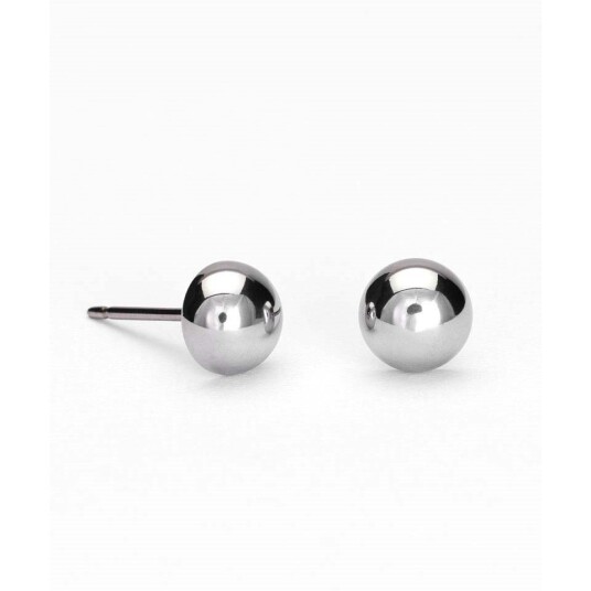 Blomdahl Silver Titanium Half ball 6 mm