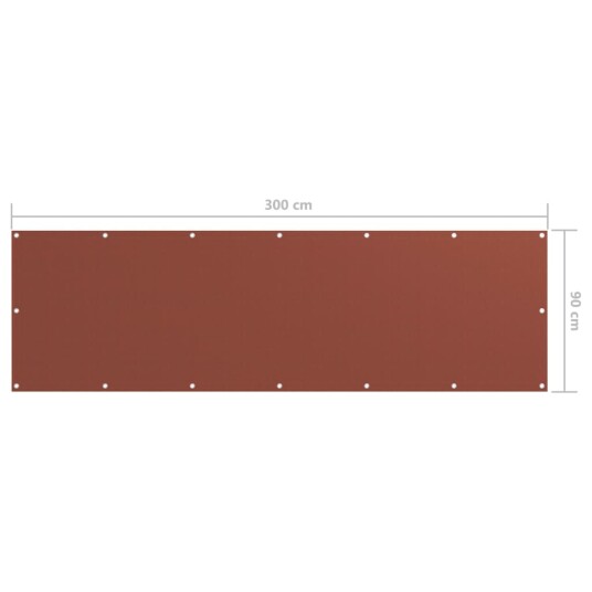 vidaXL Balkongskjerm terrakotta 90x300 cm oxfordstoff