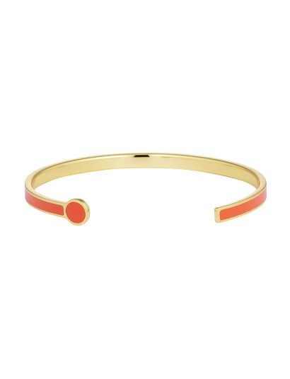 DESIGN LETTERS Rainbow Dot Bangle |Korall |One Size