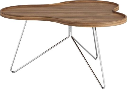 Swedese Flower Mono Salongbord 90x45 Krom/ Valnøtt Swedese Flower Mono Salongbord 90x45 Krom/ Valnøtt