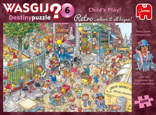 Wasgij Retro Destiny 6 Childs Play Puslespill 1000 brikker Jumbo