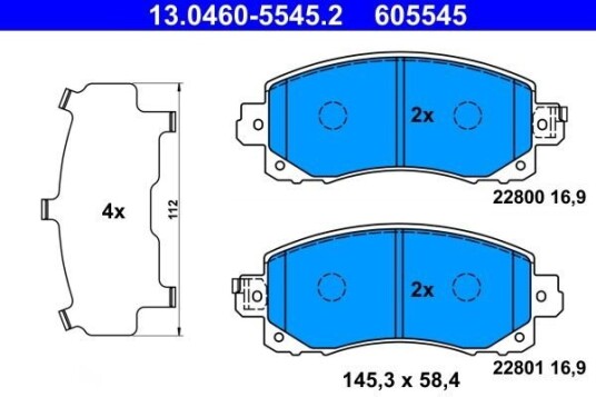 Bremseklosser ATE 13.0460-5545.2