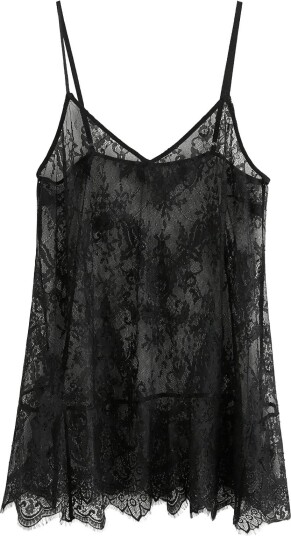 Lindex Camisole In Lace Black M