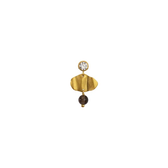 Stine A Jewelry Big Dot Clear Gullfarge Hvit Brun