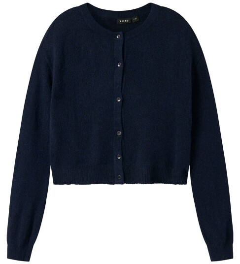 LMTD Nlflodet Ls Short Knit Cardigan Noos Navy 134-140