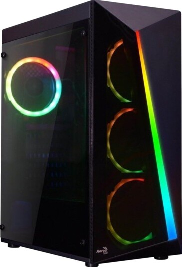 AeroCool Shard TG RGB Kabinett Miditower Svart