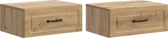 Vegghengt Nattbord 2 pcs Artisan eik 49 x 34,5 x 20 cm