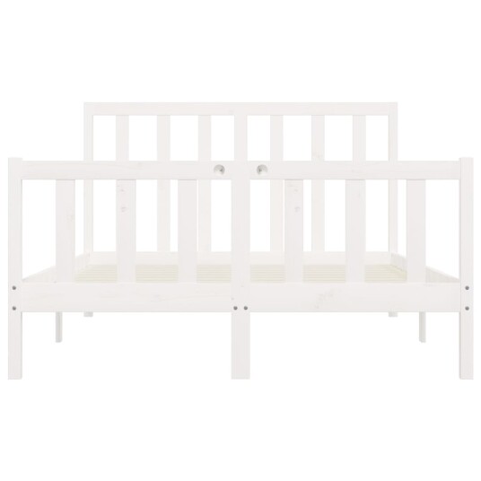 vidaXL Sengeramme hvit heltre 160x200 cm