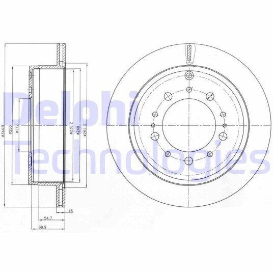 Bremseskive DELPHI BG4275 Bremseskive DELPHI BG4275