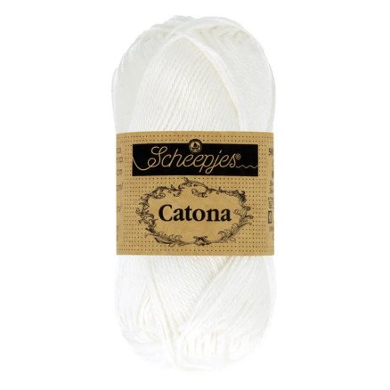 Scheepjes Catona Garn 106 Snøhvit - 100g Scheepjes Catona Garn 106 Snøhvit - 100g