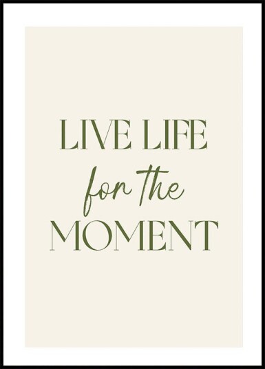 Live Life Plakat Plakat / 50x70cm