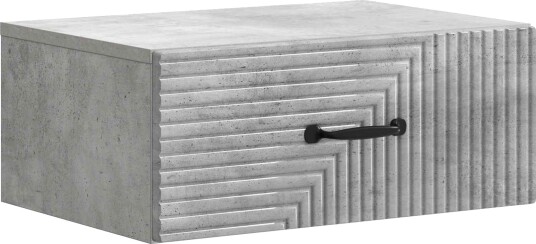  Vegghengt Nattbord Betonggrå 49 x 34,5 x 20 cm Konstruert tre