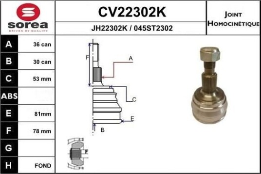 Drivledd EAI CV22302K Drivledd EAI CV22302K