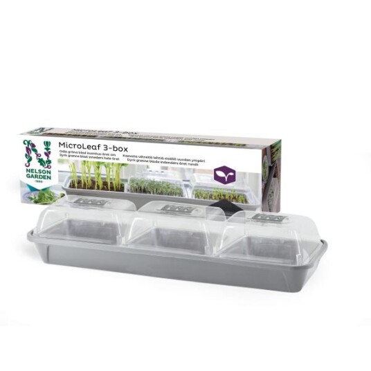 Nelson Garden Micro Leaf Minidrivhus 3-boks, Avling