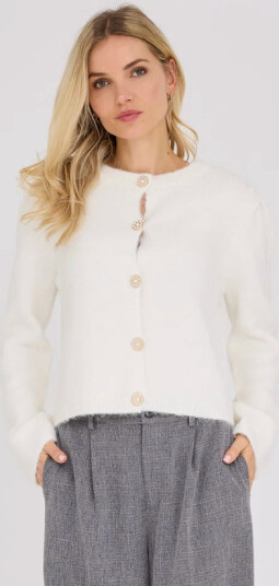A View Lissi L/S Knit Cardigan White L A View Lissi L/S Knit Cardigan White L