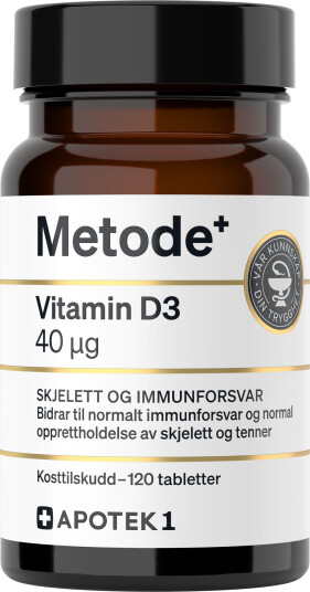 Metode Vitamin D3 40 mcg tabletter 120 stk