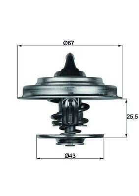 Termostat MAHLE ORIGINAL TX 18 83