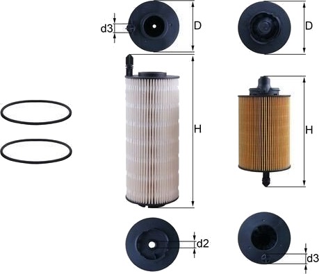 Drivstoffilter MAHLE KX 645KIT Drivstoffilter MAHLE KX 645KIT