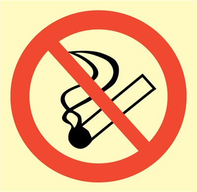 Jo Safety No smoking Rigid plast R MM 150 x IMO 102100RMM