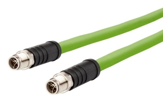 M12 Tilkoblingskabel 8-Pins X-Kodet Rett-Rett 10 M 142M7x11100