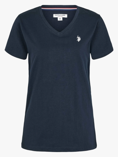 U.S. Polo Assn. Assia V Neck Tee Blå S U.S. Polo Assn. Assia V Neck Tee Blå S