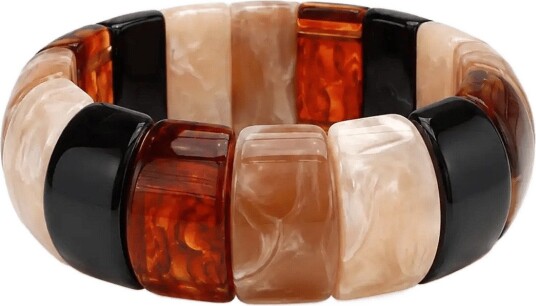 Bud To Rose Eclipse Resin Bracelet Brown/Black   Brown   ONE SIZE