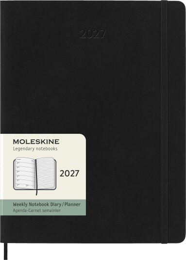 Moleskine 2027 Soft XL Uke Notat Sort
