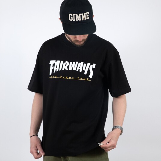 The Gimme Tour T Shirt Fairways Svart Golf pologenser herre Black XX Large