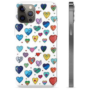 iPhone 12 Pro Max TPU-deksel Hjerter