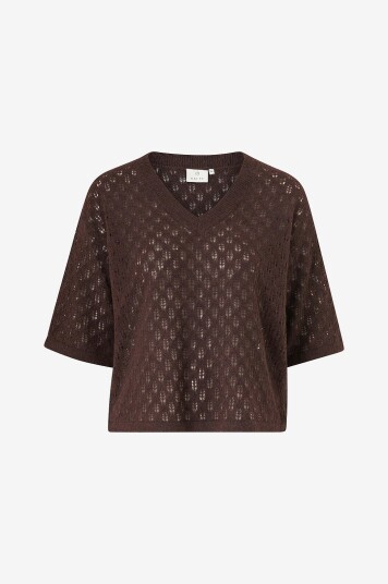 KAFFE - Genser kaLourine V-neck Pullover - Rød